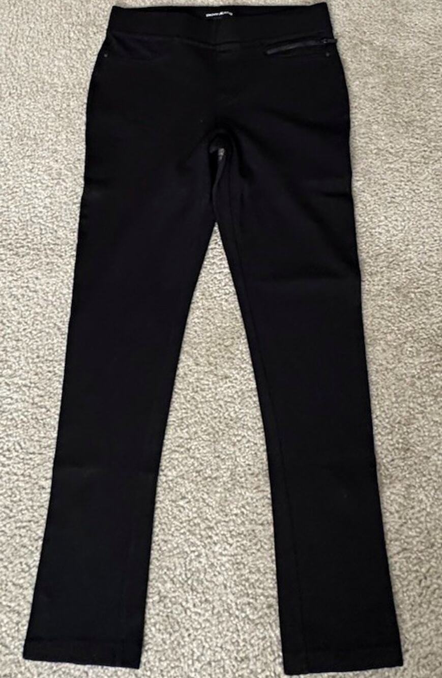 DKNY Jeans Womens Medium Black Pull On Ponte Pants Straight Leg Stretch